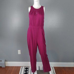 SHARAGANO One Piece Jumpsuit Women's Size 10 Orchid Purple Sleeveless Pockets